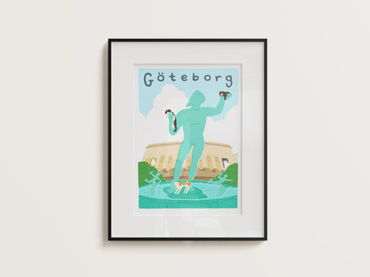 Gothenburg, Poseidon and the cats [A3]